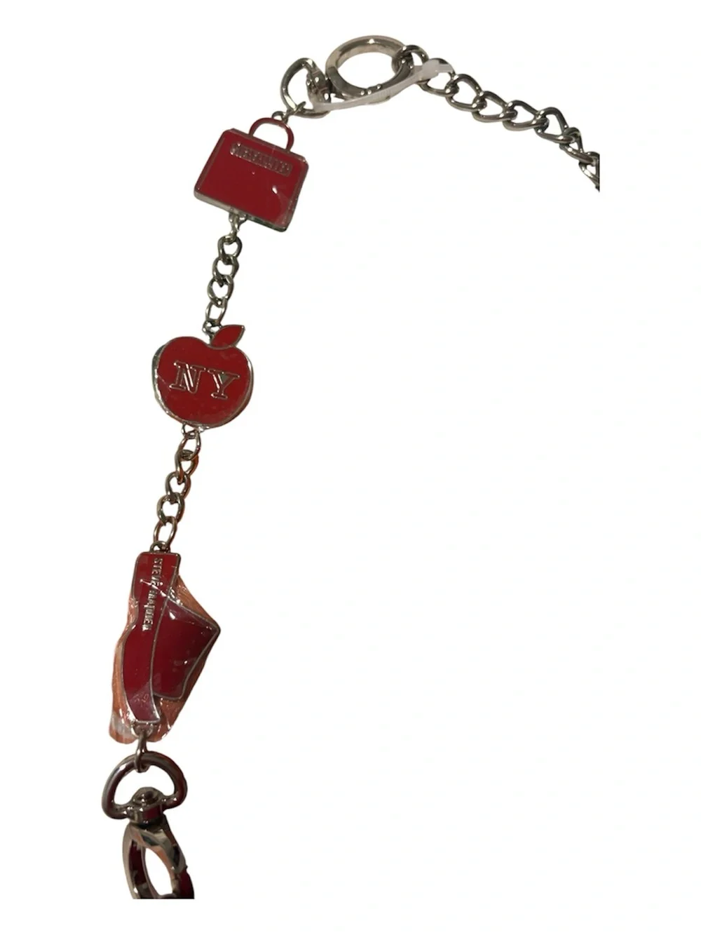 Red Shoulder Bag with Charm